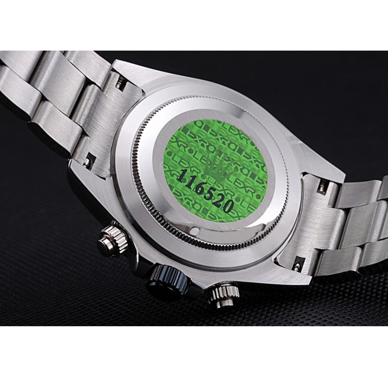 Good copy rolex watches White Daytona Black Stainless Rolex Enameled Dial Steel 0804